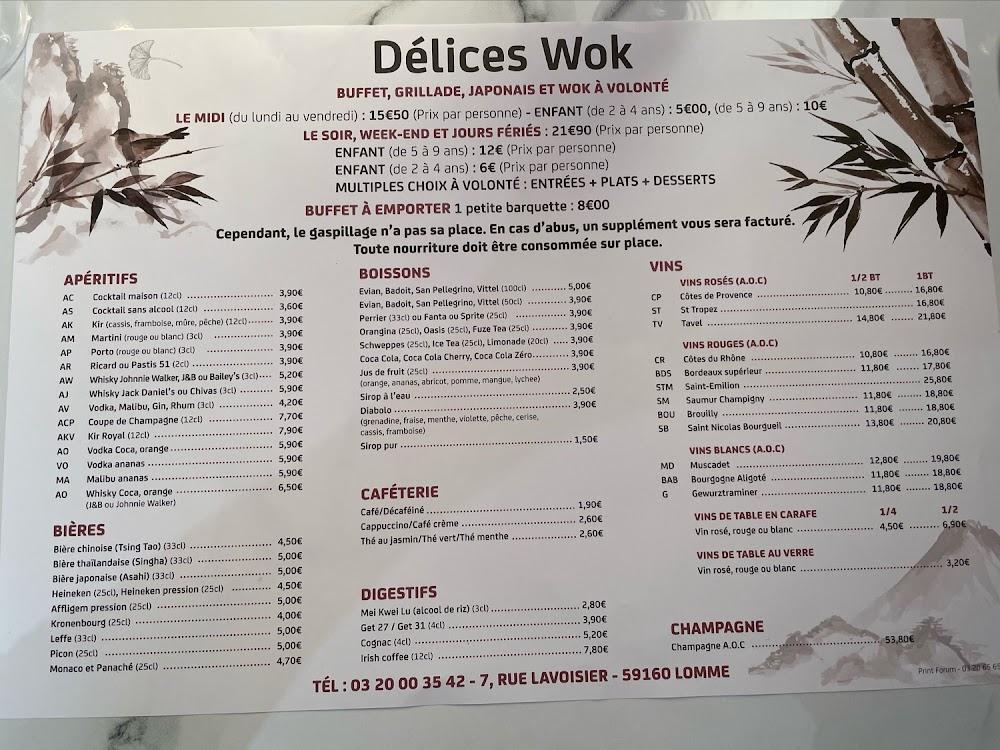 Délices Wok - Menu Image 1